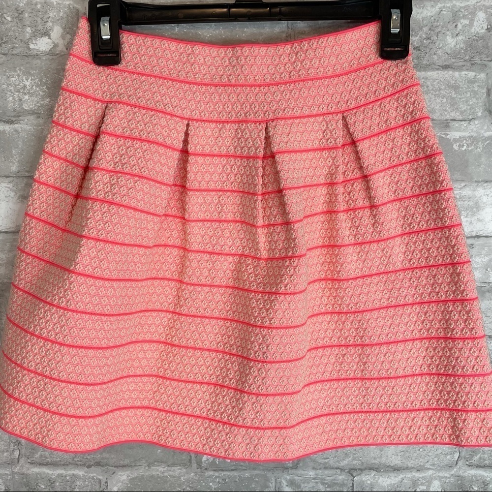 LM LULU Pink Striped Textured Skirt